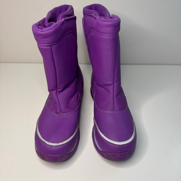 Lands End Girls Purple Waterproof Snow Boots Size 6M Youth Insulated Winter - Picture 2 of 9